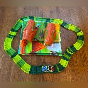 Dinosaur track! With a Battery powered car